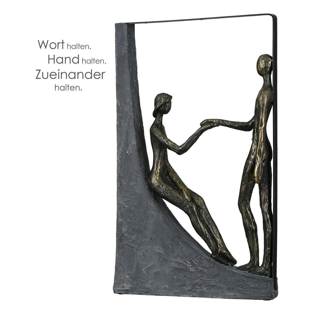Poly Skulptur "Holding Hands" bronze - Luxurelle-Shop