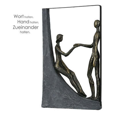 Poly Skulptur "Holding Hands" bronze - Luxurelle-Shop