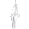 Poly Skulptur Kantensitzer "Lady" weiß glänzend - Luxurelle-Shop