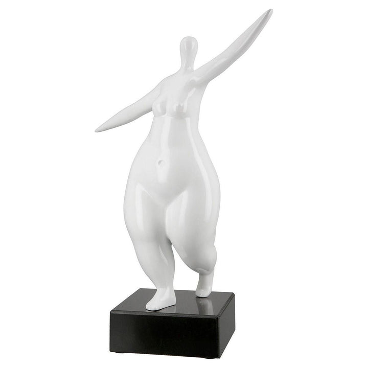 Poly Skulptur "Lady" weiß glänzend - Luxurelle-Shop