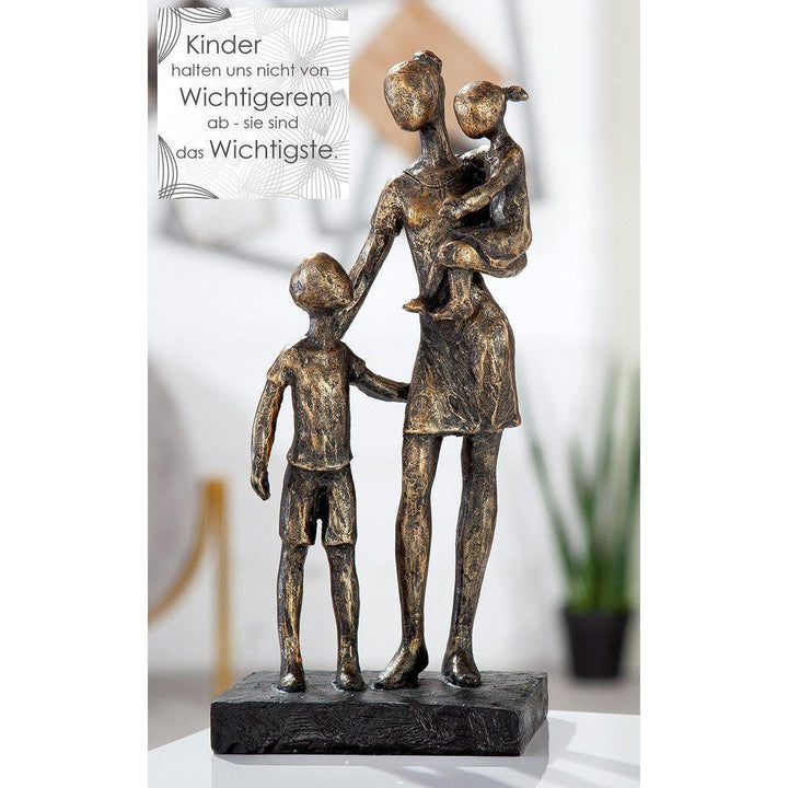 Poly Skulptur "Mutter mit Kindern" - Luxurelle-Shop
