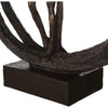 Poly Skulptur "Paar im Ring" broncefarben - Luxurelle-Shop