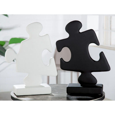 Poly Skulptur "Puzzle" in 2 Farben - Luxurelle-Shop