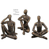 Poly Skulptur "Relaxing" bronce 3tlg. - Luxurelle-Shop