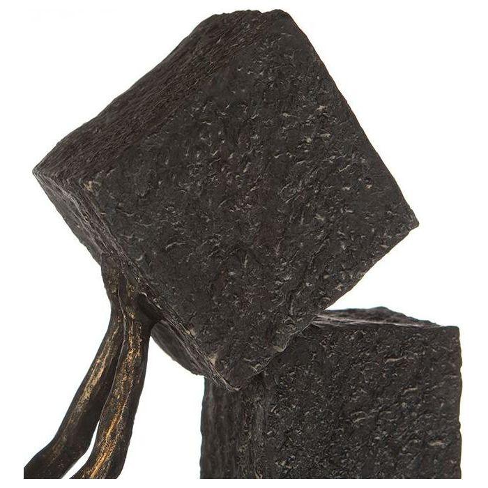 Poly Skulptur "Stacking" broncefarben - Luxurelle-Shop