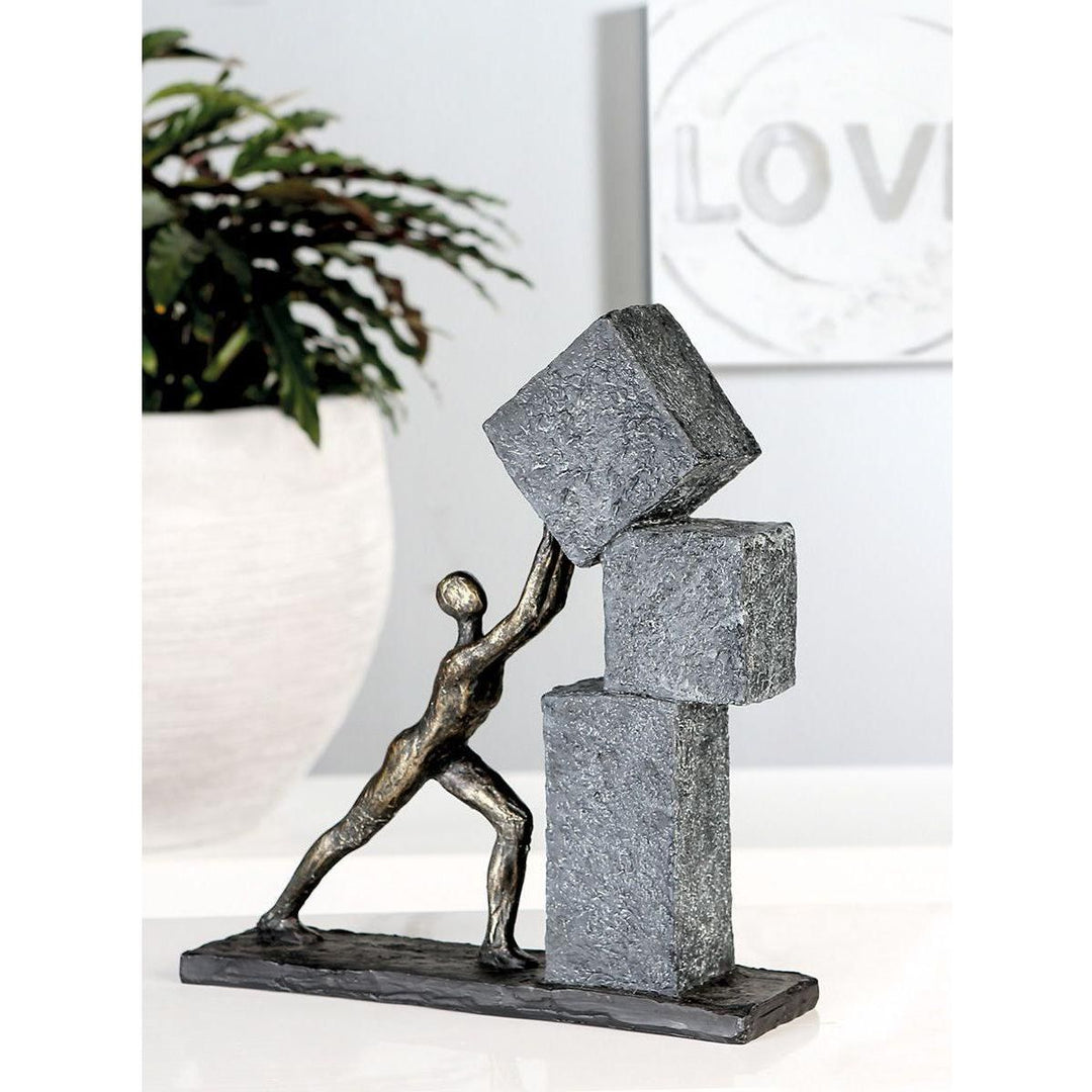 Poly Skulptur "Stacking" broncefarben - Luxurelle-Shop