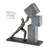 Poly Skulptur "Stacking" broncefarben - Luxurelle-Shop
