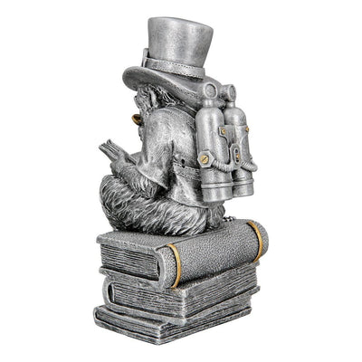 Poly Skulptur "Steampunk reading ape" - Luxurelle-Shop