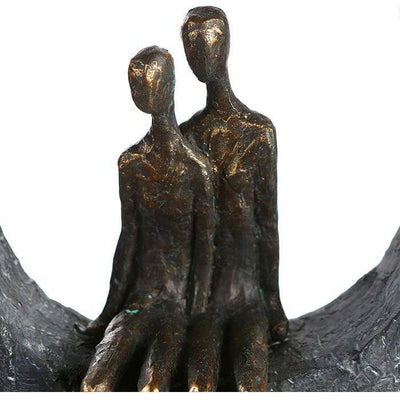 Poly Skulptur "Zweisamkeit" bronzefarben - Luxurelle-Shop