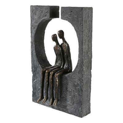 Poly Skulptur "Zweisamkeit" bronzefarben - Luxurelle-Shop