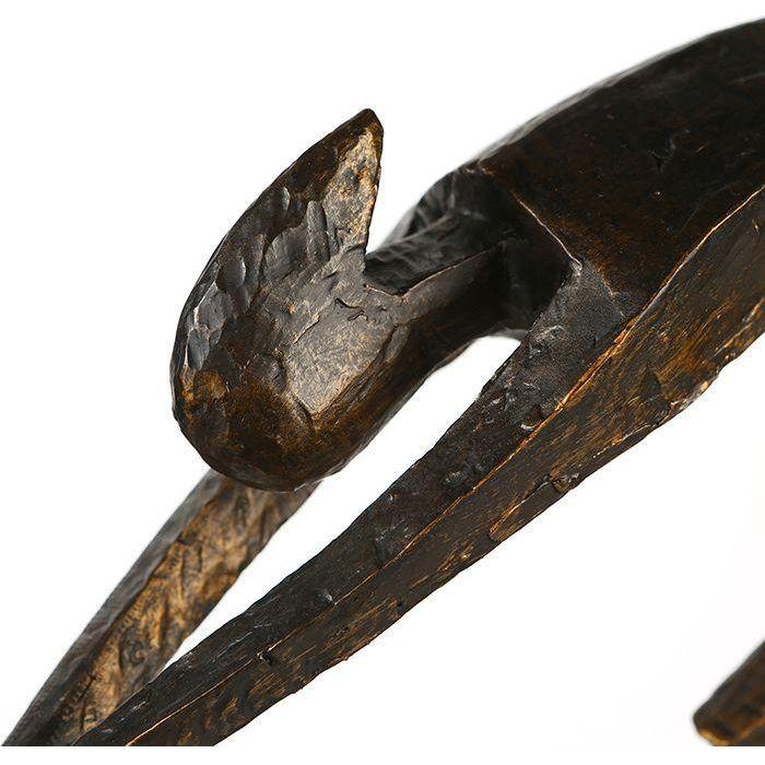 Poly/Metall Skulptur "Racer" bronzefarben - Luxurelle-Shop