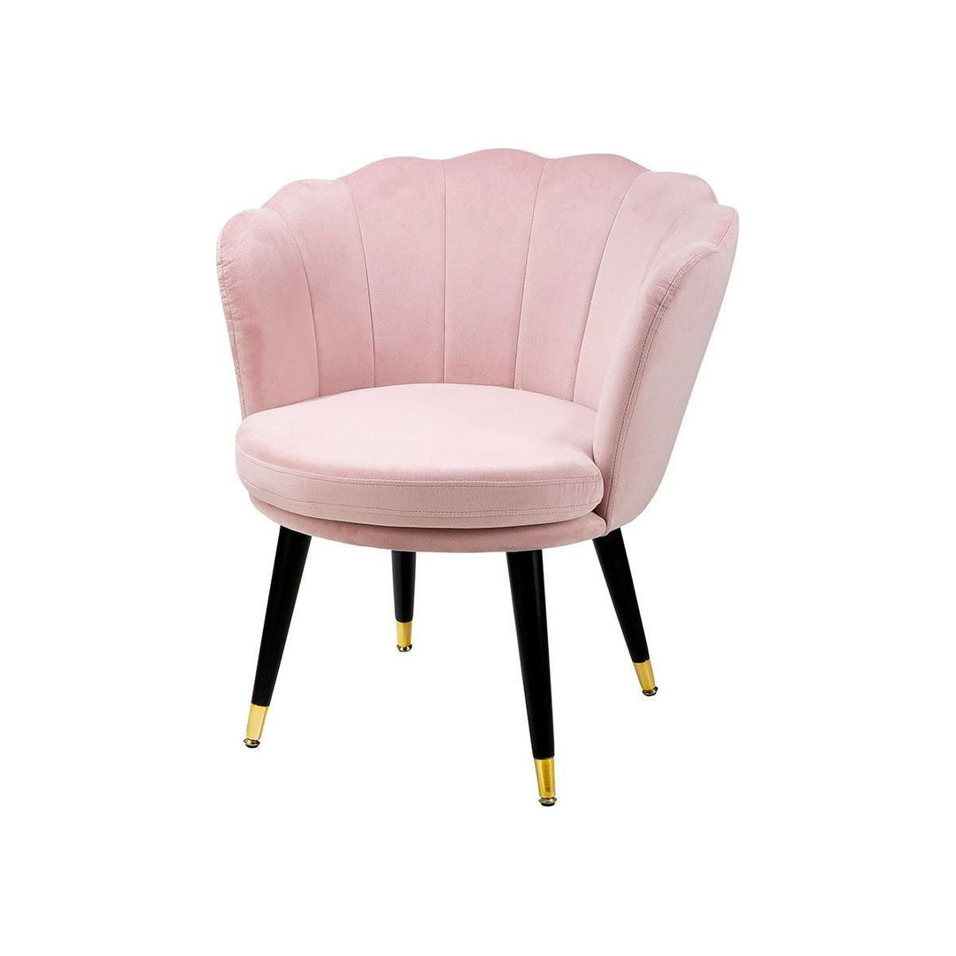Samtstoff/Holz Loungesessel "Soft" rose - Luxurelle-Shop