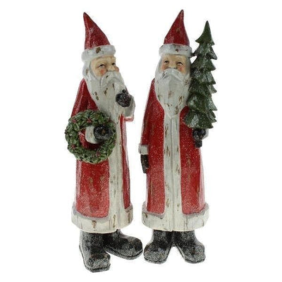 Santa, 2 Tlg., Schnitzoptik - Luxurelle-Shop