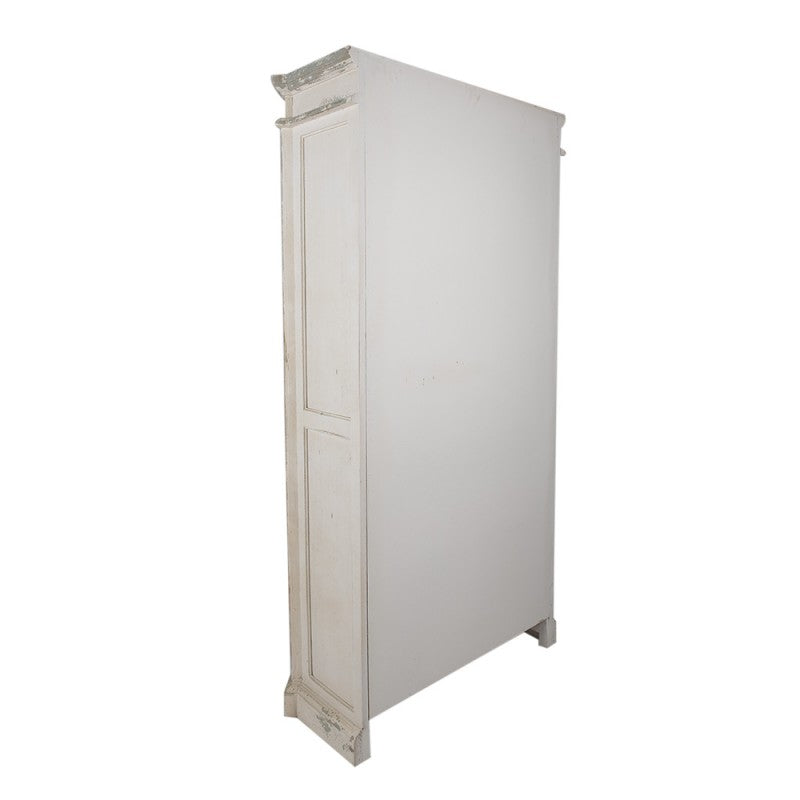 Vitrinenschrank Vintage Beige – eleganter Holzschrank im Brocante Stil