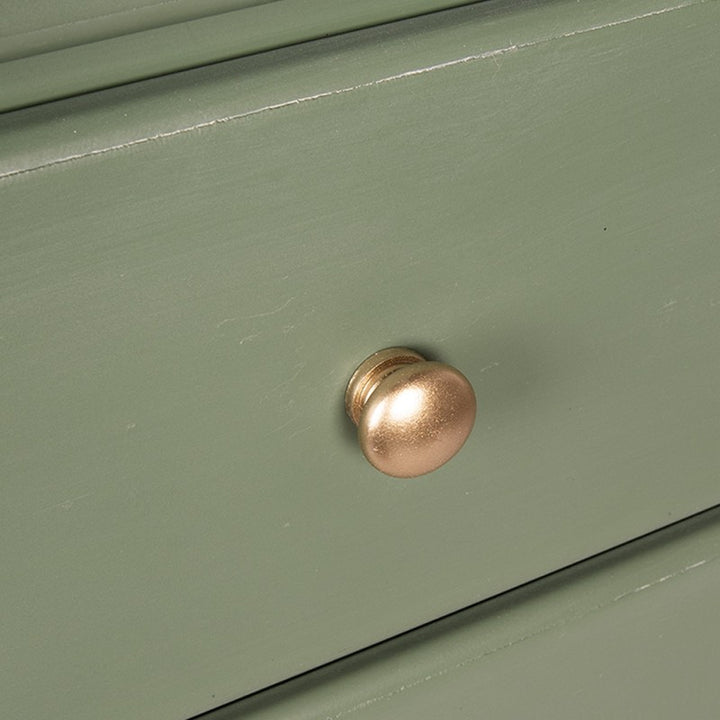 Vitrinenschrank Grün – moderner Metallschrank mit Glastür und Stauraum