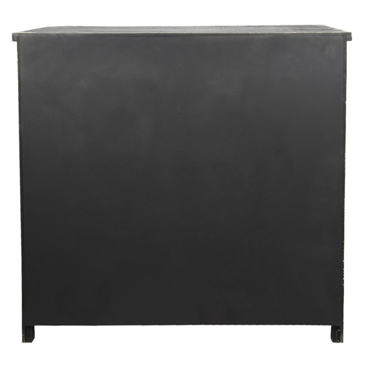 Schubladenschrank Vintage Schwarz – stilvolle Holzkommode im Barock Design