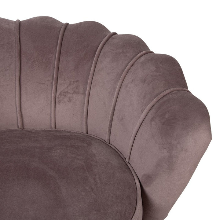 Sessel Muschel Rosa – moderner Polstersessel mit Samtoptik