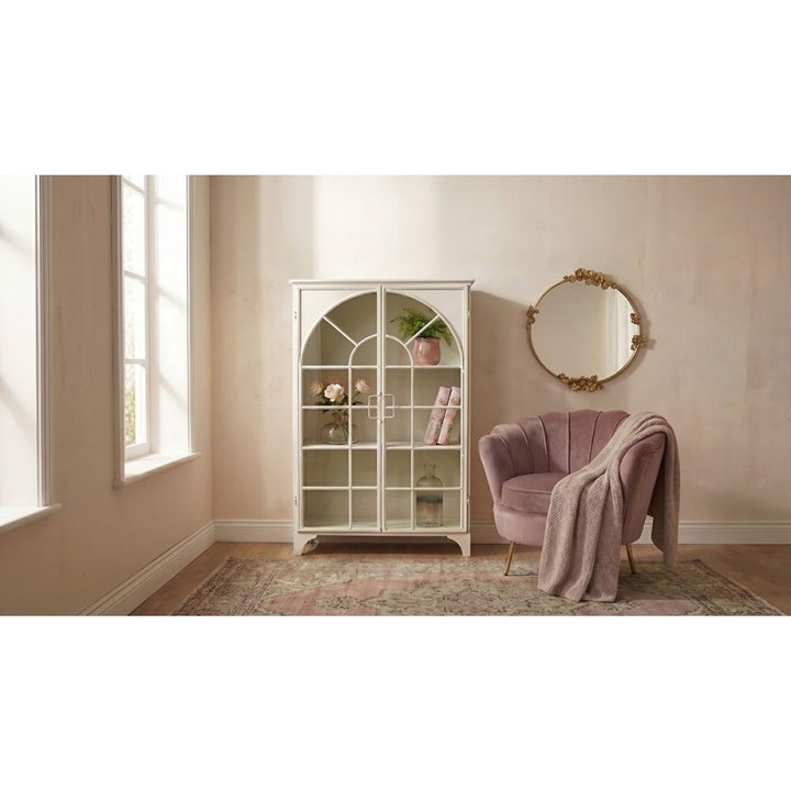 Sessel Muschel Rosa – moderner Polstersessel mit Samtoptik