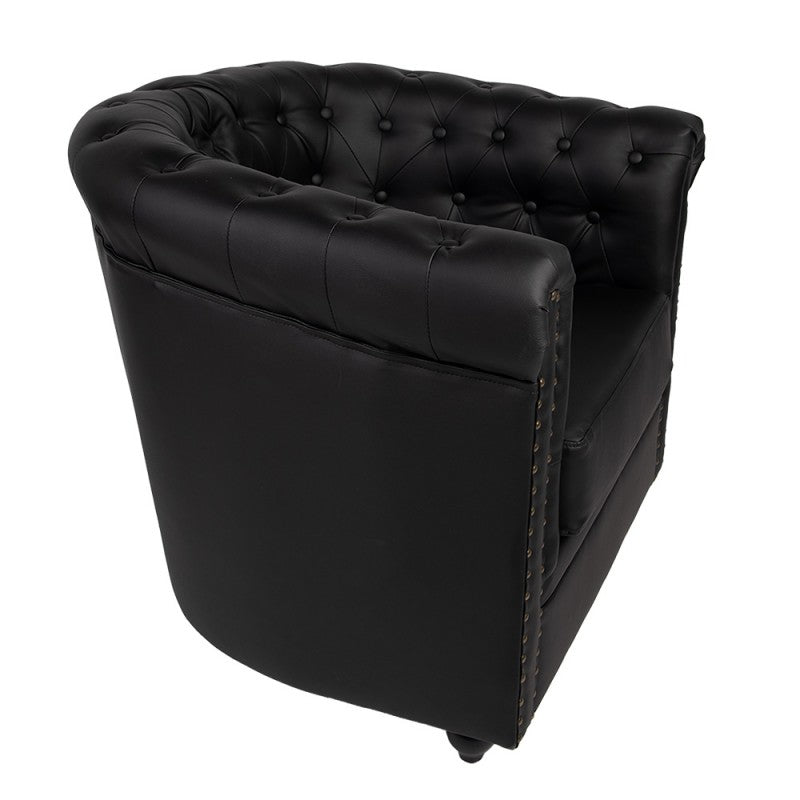 Sessel Chesterfield Schwarz – eleganter Clubsessel aus Kunstleder