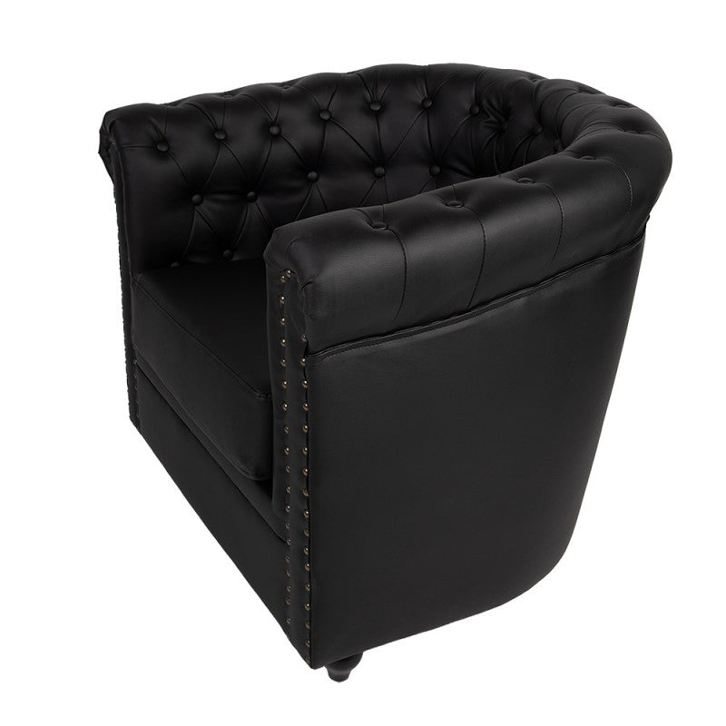 Sessel Chesterfield Schwarz – eleganter Clubsessel aus Kunstleder