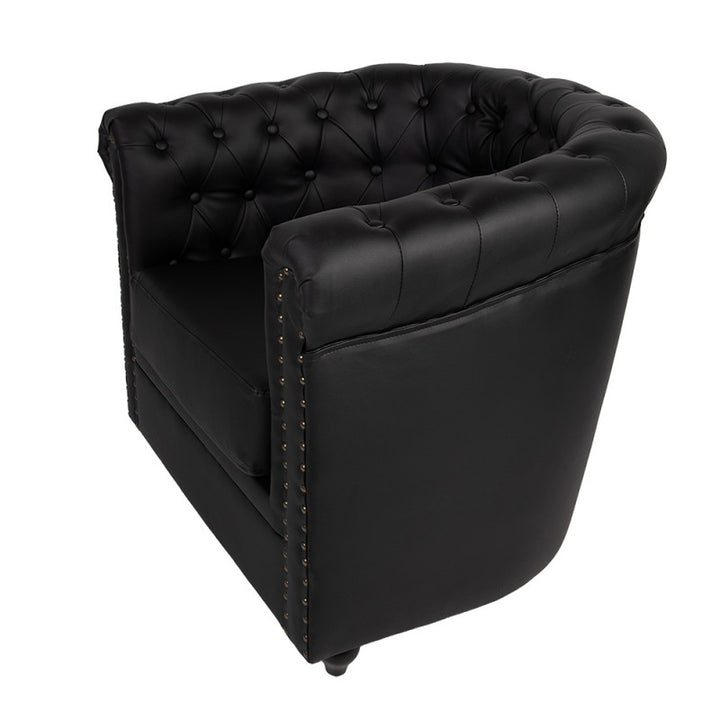 Sessel Chesterfield Schwarz – eleganter Clubsessel aus Kunstleder