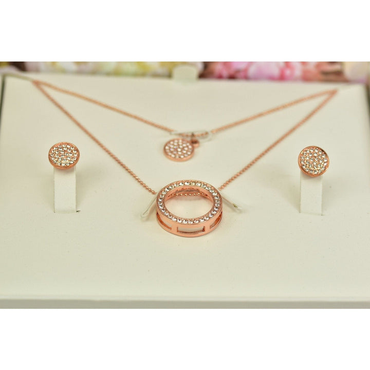 Set 1 Excellanc Damenuhr im Set mit Kette und Ohrringe - Luxurelle-Shop