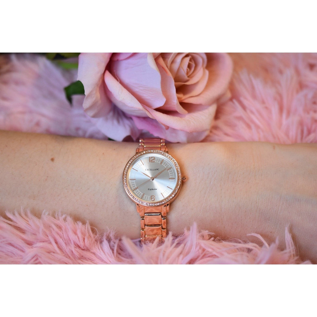 Set 1 Excellanc Damenuhr im Set mit Kette und Ohrringe - Luxurelle-Shop