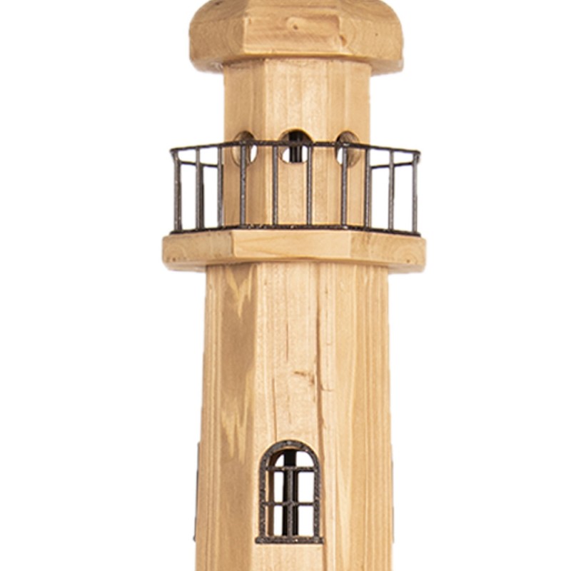 Stehlampe Leuchtturm – maritime Stehleuchte aus Holz in Braun