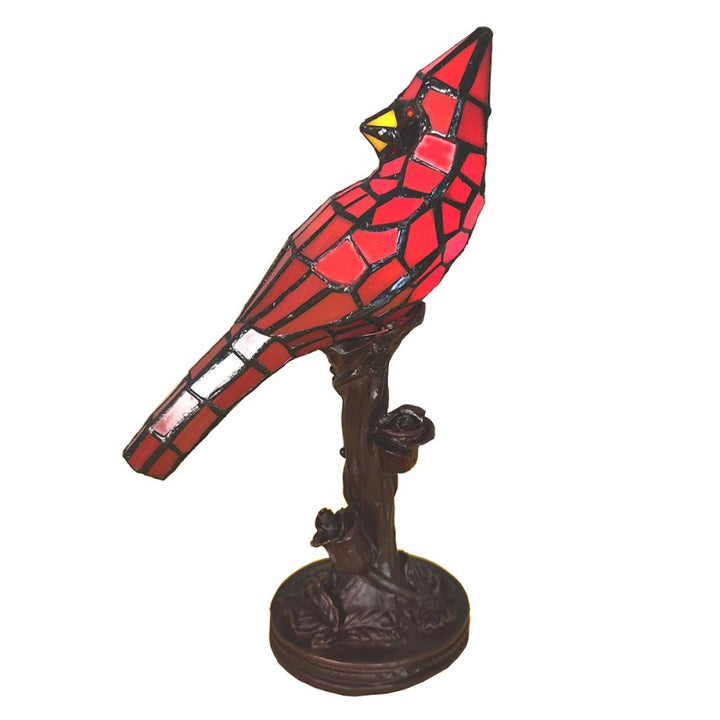 Tiffany Tischlampe Vogel – kunstvolle Designlampe aus Glas in 3 Farben