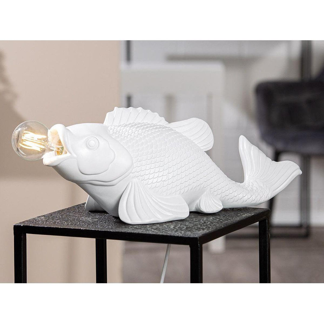 Tischlampe Fisch KOI weiß - Luxurelle-Shop