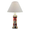 Tischlampe Leuchtturm rot creme - Luxurelle-Shop