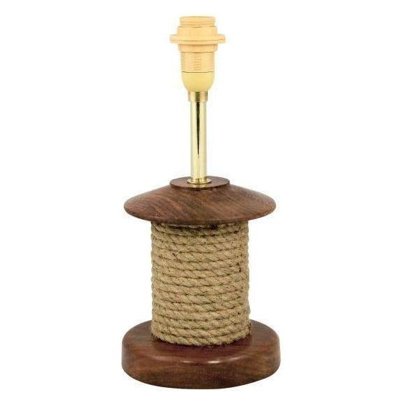 Tischleuchte Pulley mit Holz, klein - Luxurelle-Shop