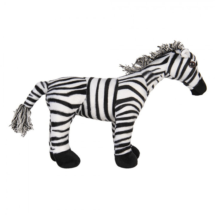 Türstopper Zebra – dekorativer Türhalter aus Polyester in Schwarz und Weiß