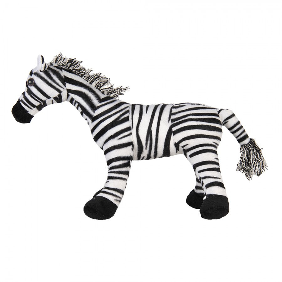 Türstopper Zebra – dekorativer Türhalter aus Polyester in Schwarz und Weiß