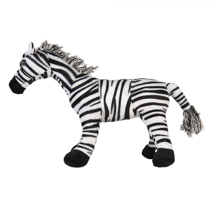 Türstopper Zebra – dekorativer Türhalter aus Polyester in Schwarz und Weiß
