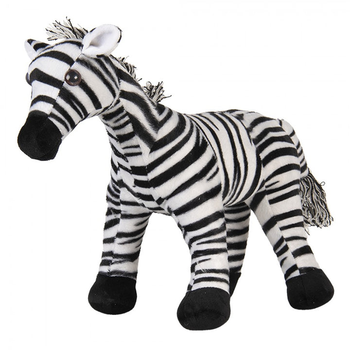 Türstopper Zebra – dekorativer Türhalter aus Polyester in Schwarz und Weiß