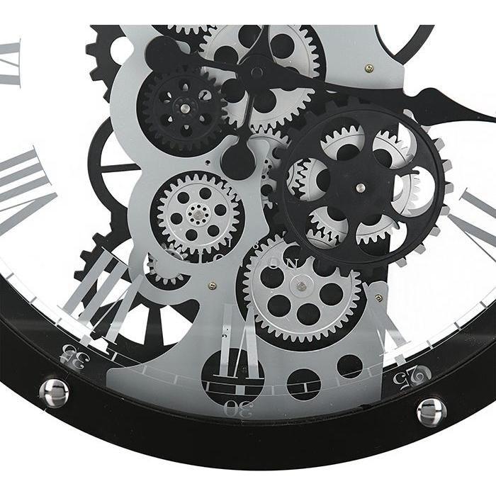 Wanduhr"Industry"schwarz/silber - Luxurelle-Shop