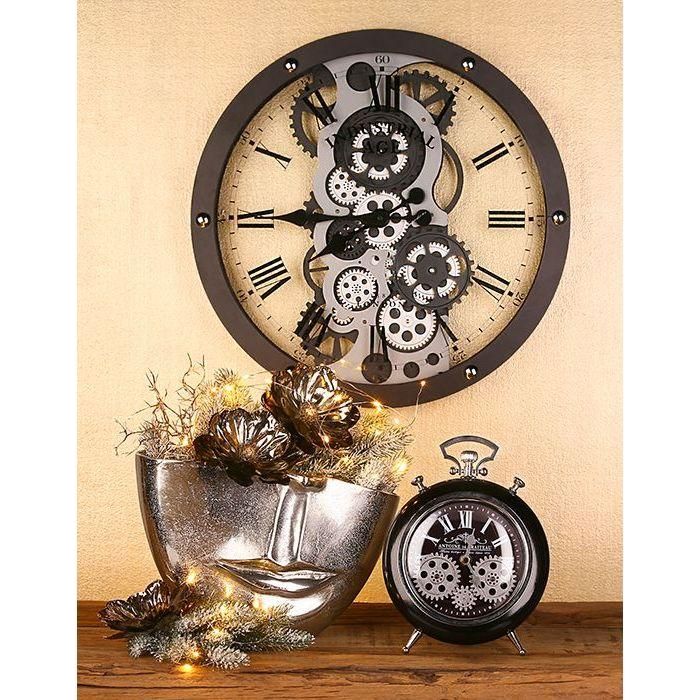 Wanduhr"Industry"schwarz/silber - Luxurelle-Shop