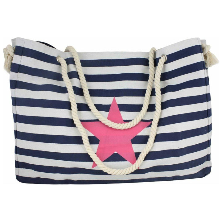 XXL Familien Strandtasche Stern "Katja" Maritim Bag in 3 Farben - Luxurelle-Shop