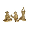Yoga-Affen, 3 Set gold - Luxurelle-Shop