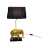 Tischleuchte Elefant, gold/schwarz
