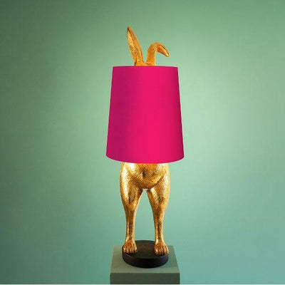 Tischleuchte Hiding Bunny®, gold/magenta