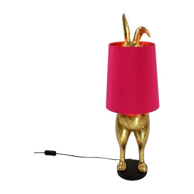 Tischleuchte Hiding Bunny®, gold/magenta